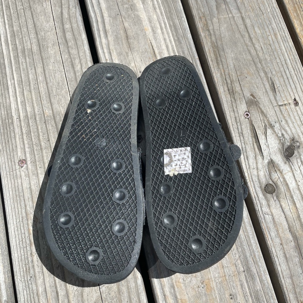 Black Slides With Straps (Not Adjustable) - image 4